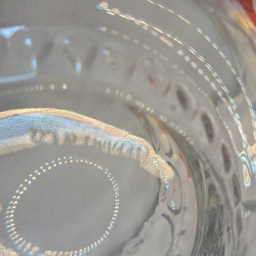 Tiffany & Co SET OF 4 Apple Motif - Scalloped Edge HEAVY crystal Beauties!